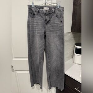 Oneso Viral Gray Women's Jeans With Raw Edge